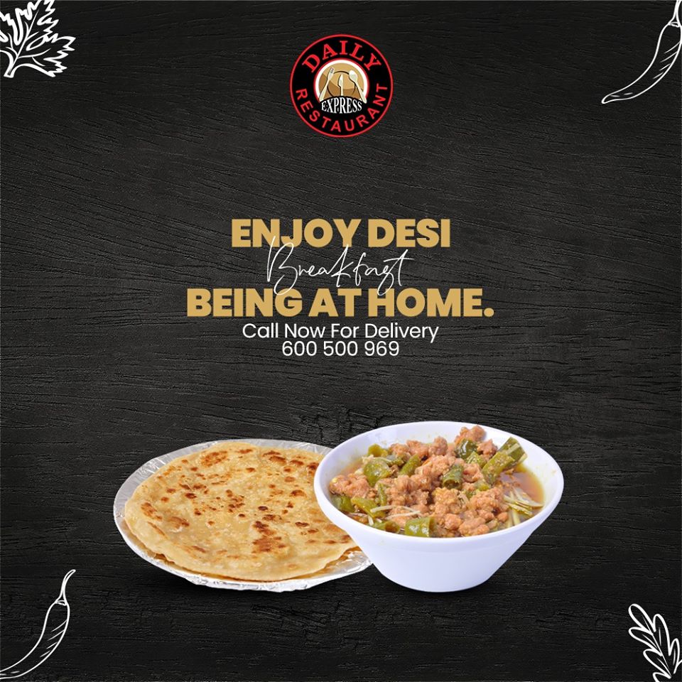 Dailyrestaurant's tweet photo. Start your day with a sheer authentic desi breakfast by calling only at Daily Express Restaurant.
Satisfy your craving for Desi Nashta by calling at 600 500 969 and get it delivered at your home

#DailyExpressRestaurant #HomeDelivery #CallForDelivery #desicravings https://t.co/cMQ0t3Vt7d