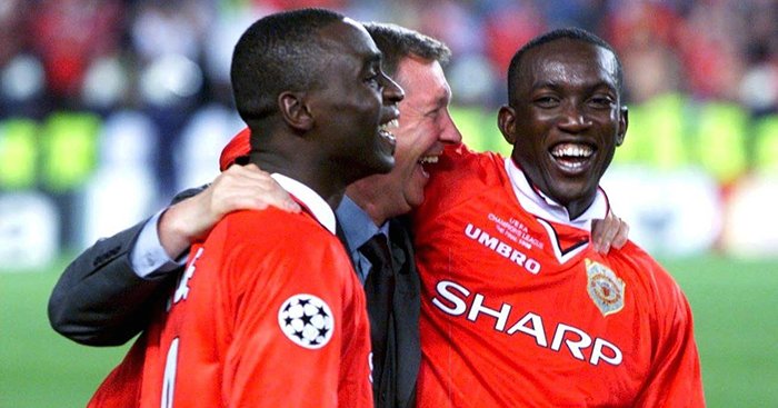 DWIGHT YORKE: Yorke made his debut for Manchester United against West Ham United at Upton Park. He didn't manage to find a winner though as the game finished 0-0. Yorke found the net twice on his home debut vs Charlton Athletic though.  #MUFC