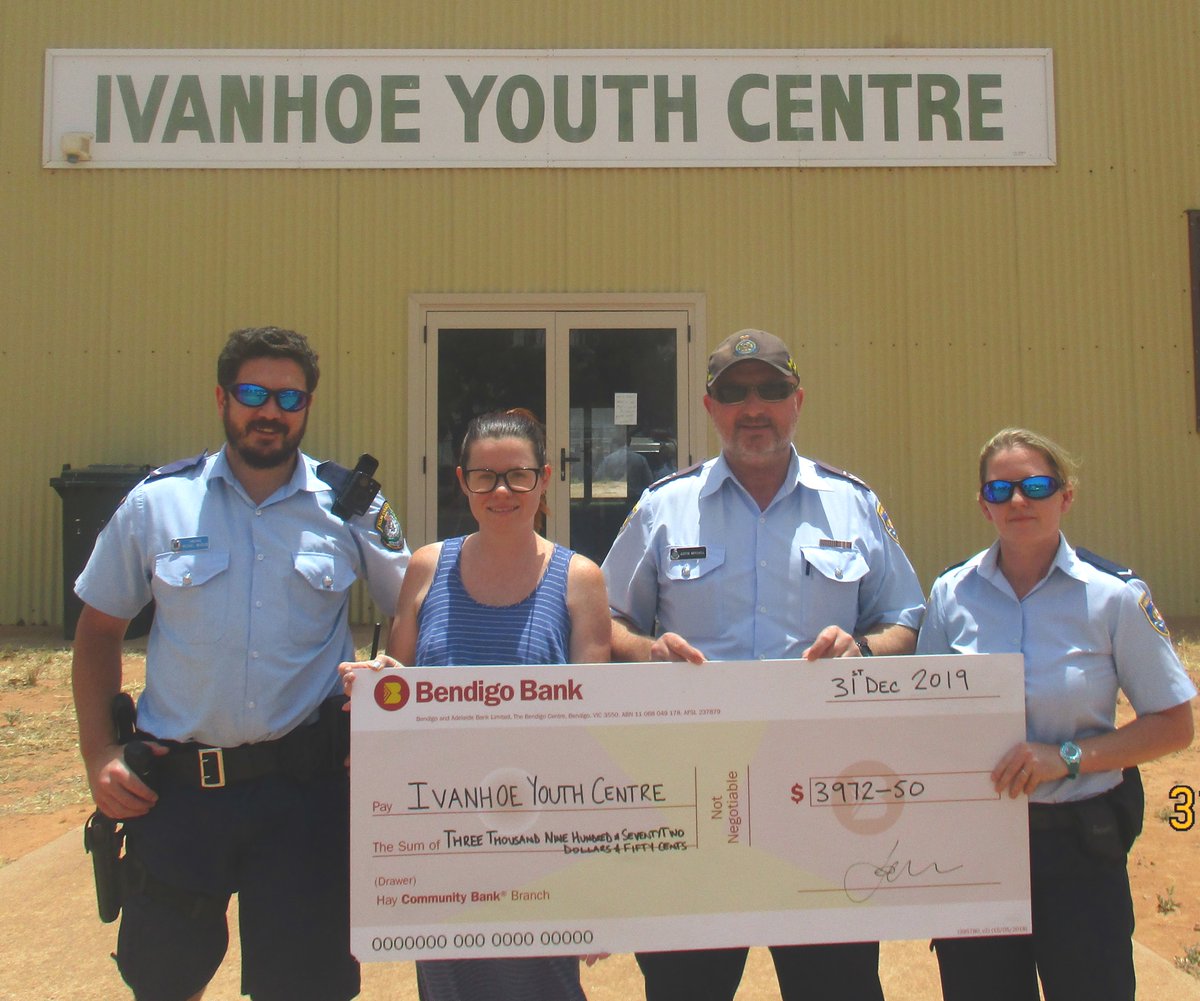 nswdcj's tweet photo. 👏🏼 #Ivanhoe Correctional Centre staff have donated more than $13,000 to help boost the mental wellbeing of people in times of drought. The money raised by the NSW prison went to the Salvation Army, Ivanhoe Roosters Rugby League Football Club &amp; the Ivanhoe Youth Centre. #CSNSW https://t.co/N9pTJ1CsRn
