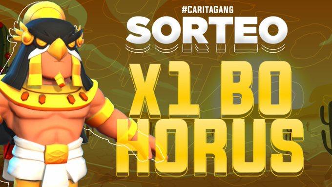 #CaritaGangツ
Vuelve con SORTEO🥳!!Sortearemos una SKIN de HORUS BO
 Requisitos⬇️:
• Seguir a: 
• @Kevins__18
• <a href="/Monra_BS/">Mønra =(</a>
• <a href="/munezssg/">Múñeeez 🐊</a>
• Dar Fav♥️ &amp; RT🔁
• Mencionar a 2 amigos👥
 *Finaliza el día que salga la Skin* 
🍀🍀Suerte a Todos🍀🍀
Gracias a @sViceGFX x el diseño OP