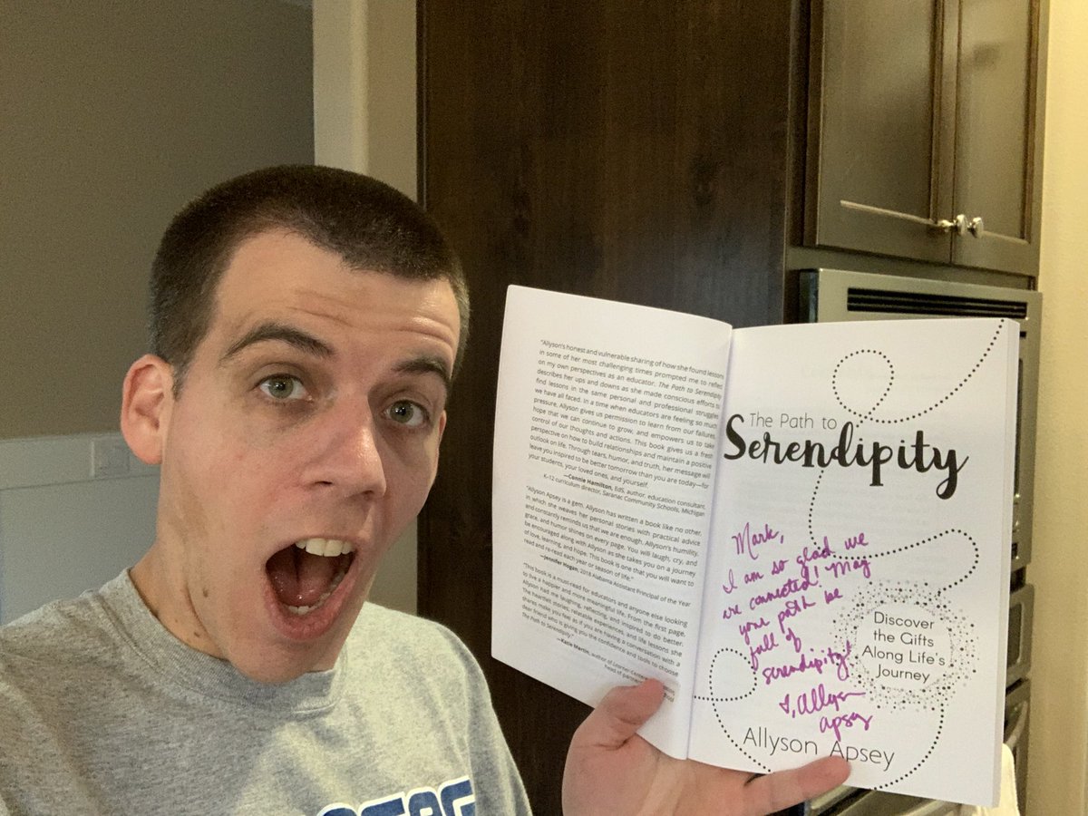 HeyMarkBrown's tweet photo. Look what arrived in the mail today!! Thank you so much @AllysonApsey for the signed & personalized copy of ‘The Path To Serendipity’. So excited to dive in!!! Extremely grateful that we connected & thankful for your encouragement!! #path2serendipity #tlap #leadLAP https://t.co/SO998AQTs2