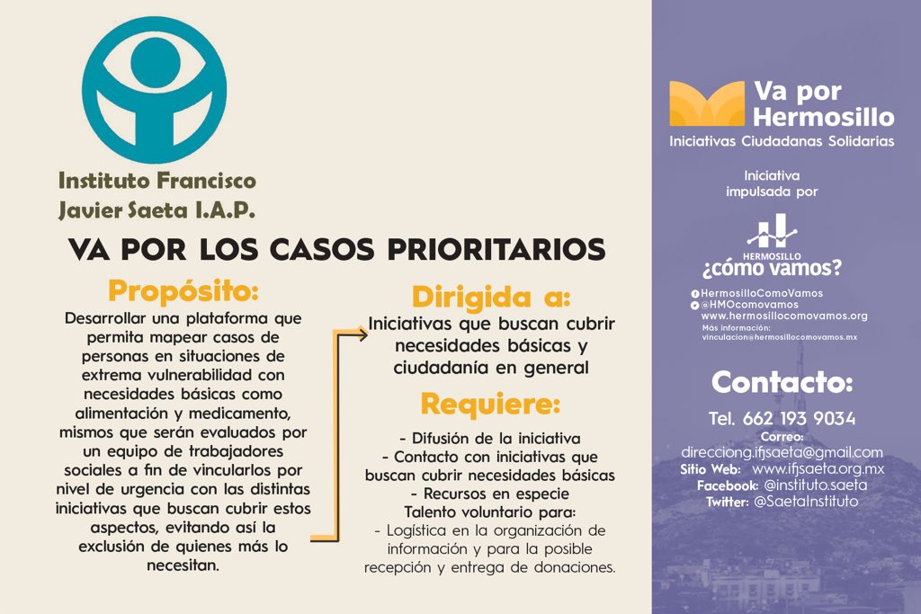 hmocomovamos's tweet photo. Que nadie se quede sin cubrir alimentación y salud durante la contingencia #Covid19 por falta de recursos☝️
La labor del @SaetaInstituto consiste en unir esos eslabones procurando que ninguno se quede atrás
🤜🤛 Entérate de cómo es que puedes sumarte #VaXHermosillo: https://t.co/YMrduHvQOz