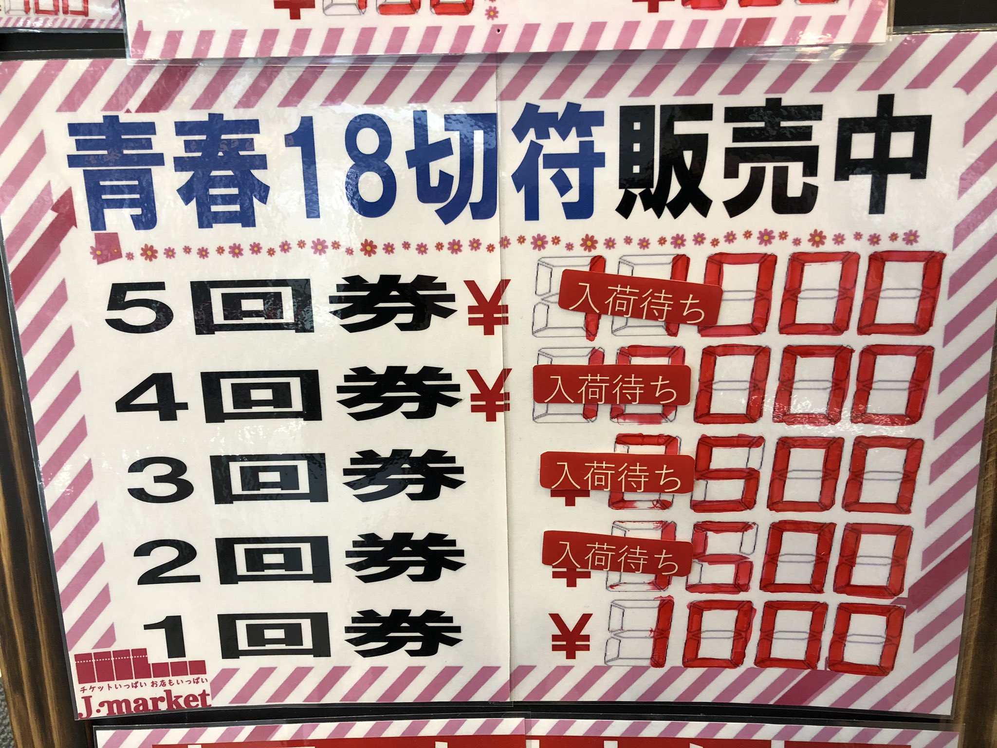 青春18きっぷ　3回　18切符