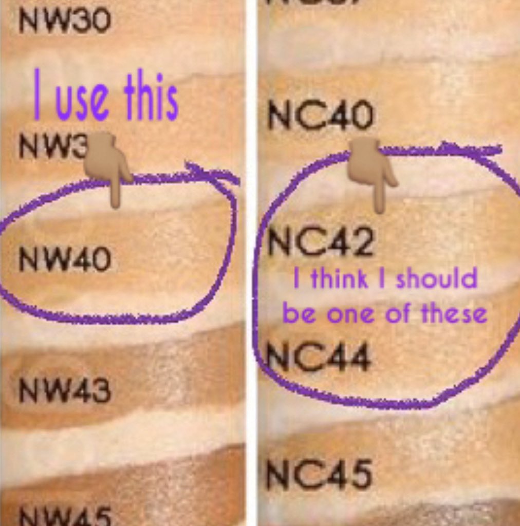 I think I should switch to the NC 42 or 44 probably 42 but I’d like to see it in person instead of buying all this makeup by just winging it lol mine will soon be empty so I needed it and I just really don’t think the darker one is ok for me lol like it’s starting to bug me