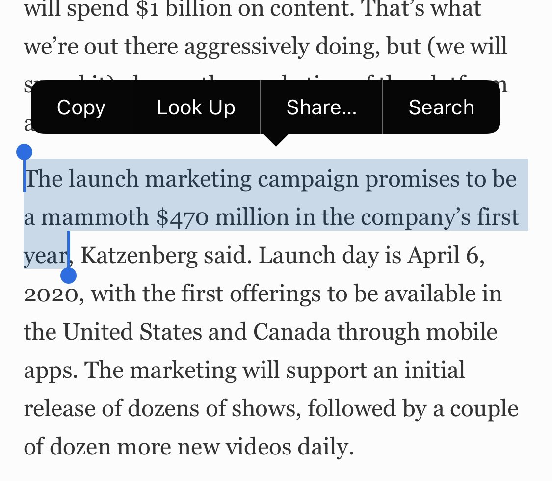 $470,000,000 first year marketing campaign
