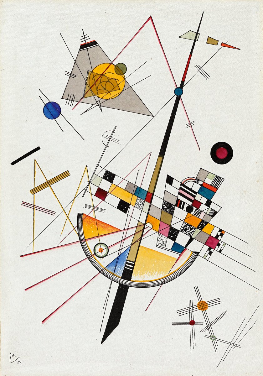 Arteymas_'s tweet photo. Tensión delicada. No 85 1923 
 Wassily Kandinsky (1866-1944) https://t.co/Ksw81hpnji