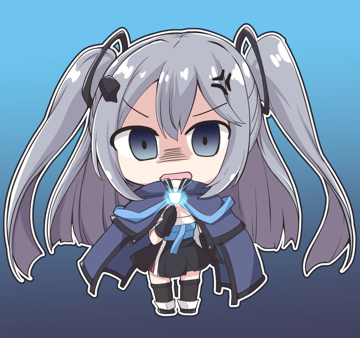 アズレン「イントレピッドさん 掛け声好き怒るSDかわいい 差分は強いられてる時等にお使い下」|Geo＠FANBOXはじめましたのイラスト