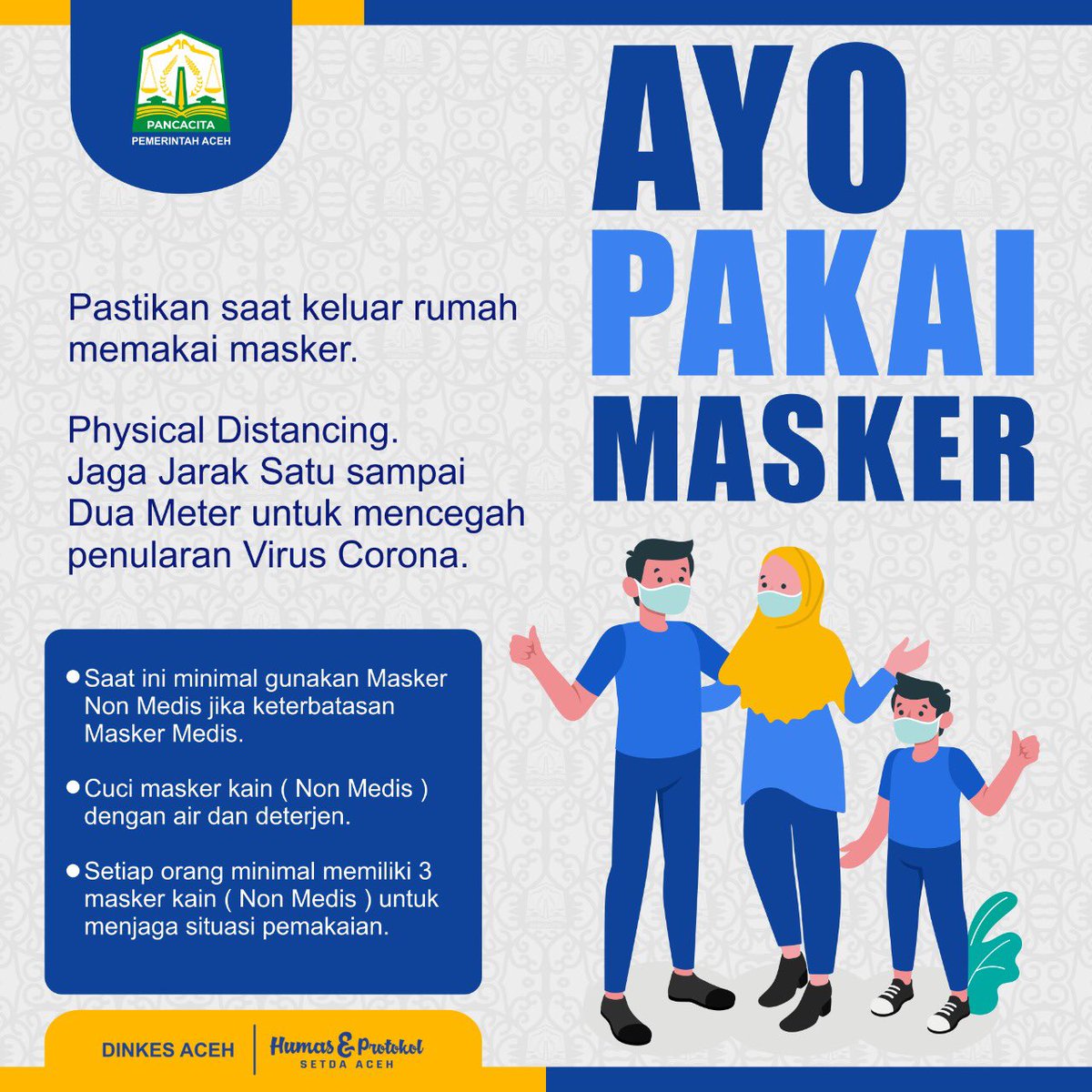 DkpAceh's tweet photo. AYO PAKAI MASKER.

Hai sahabat bahari ☺️☺️
Jangan lupa menggunakan masker jika berpergian keluar rumah untuk upaya pencegah penularan atau penyebaran virus corona yaa 😊😊

https://t.co/4x9y8g2Z5A

Sr : @humasaceh https://t.co/ZlU1fK00PG
