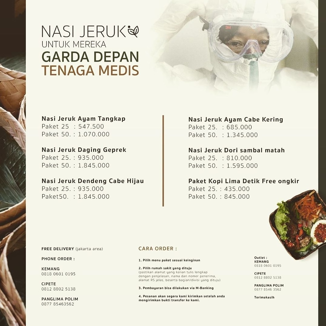 Eightynine Jkt On Twitter We Gives Something Back To The Ones Who Risk Their Lives During This Corona Pandemic Contact Us For Further Info If You Are Willing To Participate Nasijeruktanggaltua Kopilimadetik Kemang89