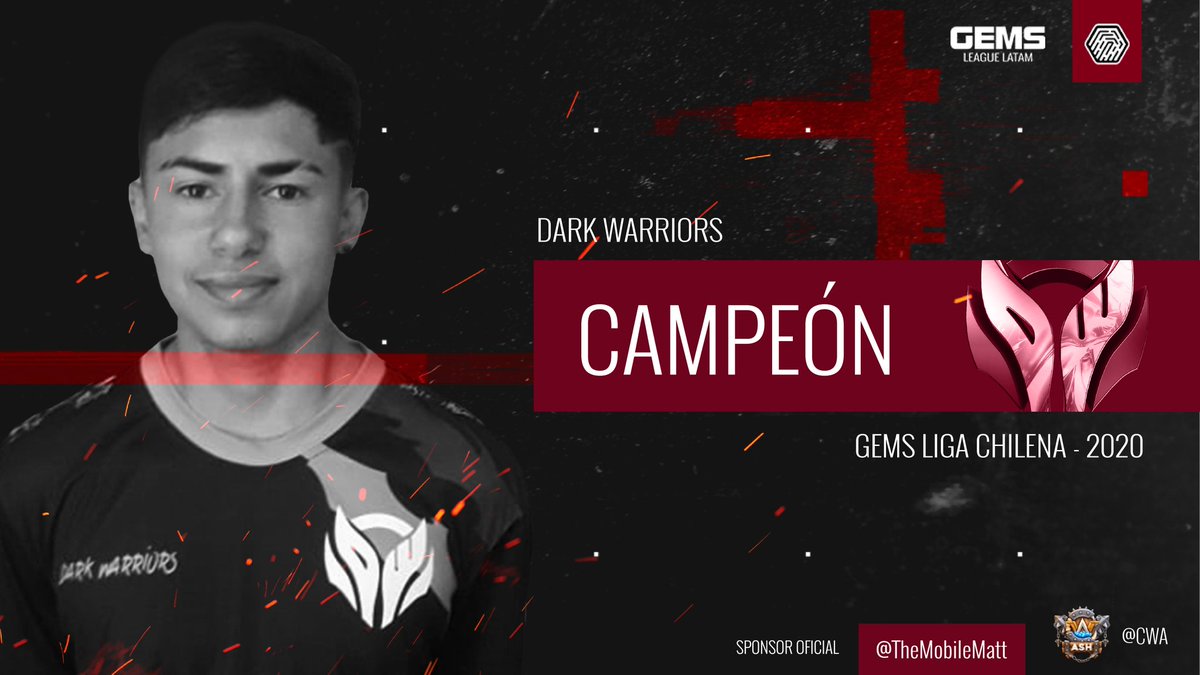 #GLC • Liga Chilena 🇨🇱

¡TENEMOS CAMPEÓN! 🏆

Felicidades @DarkWarriorst por este gran triunfo.

¡Directo a la cima de Chile!🔥

Ahora a conquistar América en #LaLibertadores🏆.

#LigasNacionales
<a href="/TheMobileMatt/">MobileMatt</a>