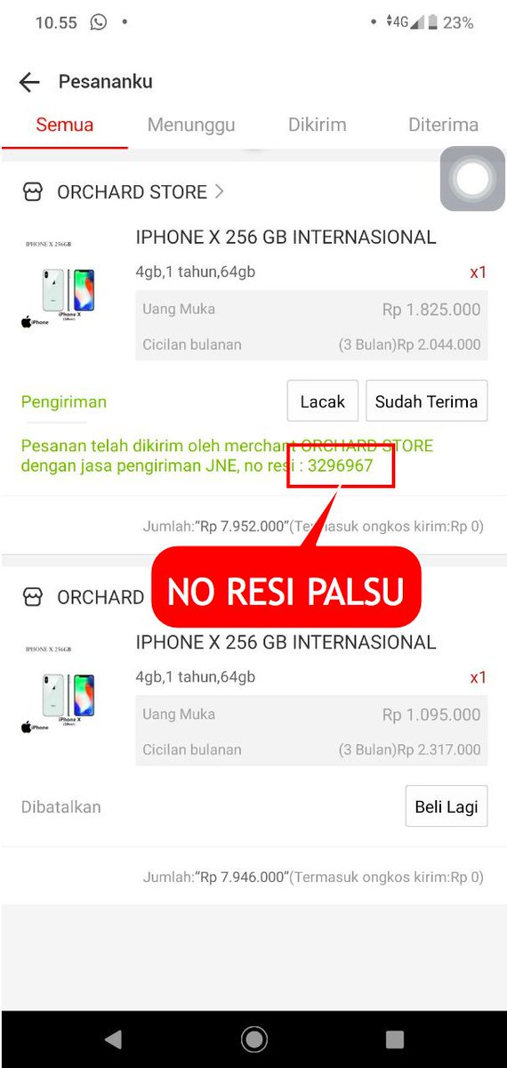pramuditha_dita's tweet photo. @akulakuID Selamat pagi, saya ada keluhan sudah telepon Call Center 2 kali namun selalu diputus. Min, saya order barang dan status pemesanan nya sudah dikirim pihak kurir namun setelah dicek no RESI nya, not found, setelah ditanyakan ke merchant nya katanya memang belum dikirim. https://t.co/kRPvSBgGcU
