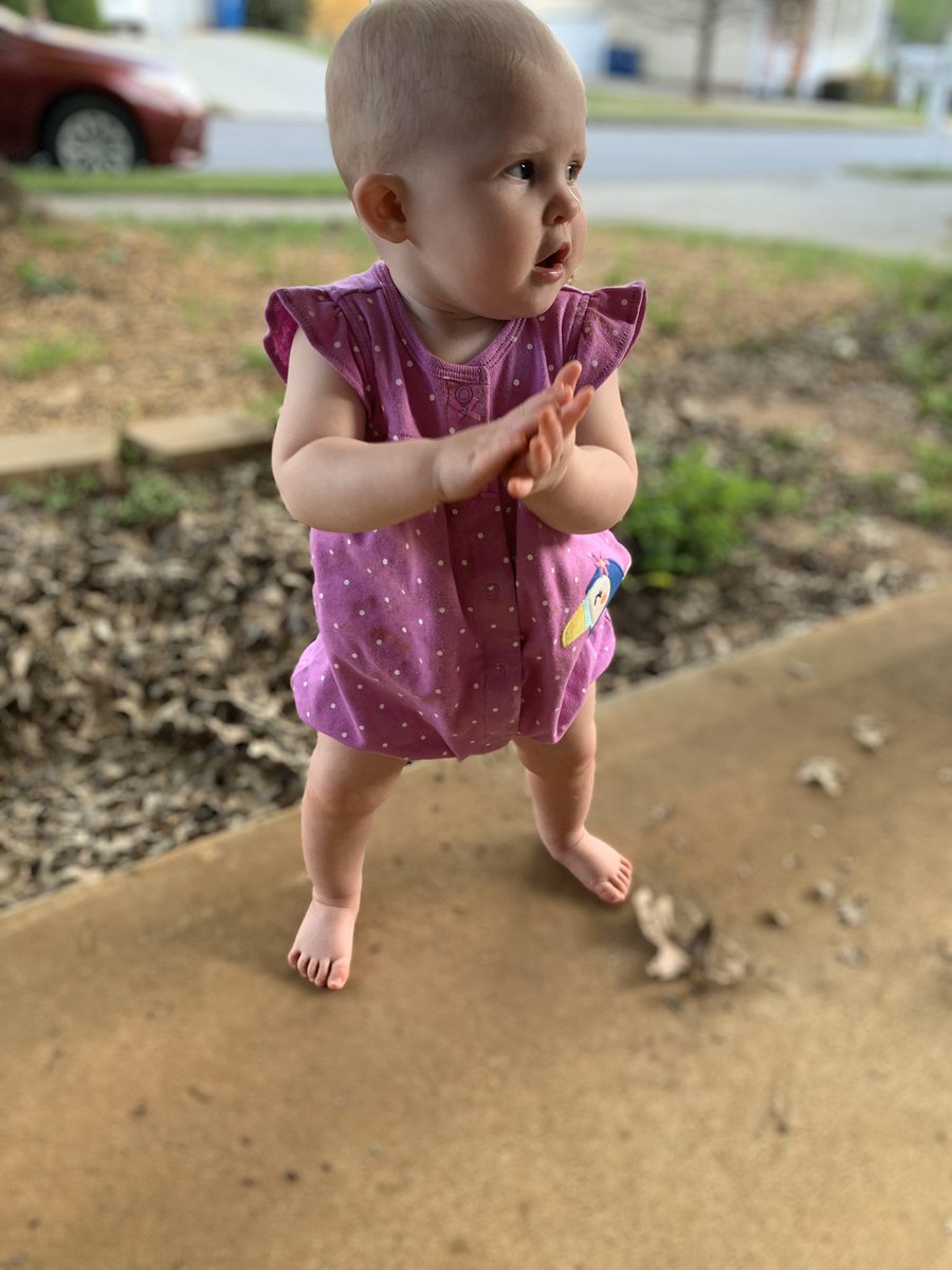 Kz82zK's tweet photo. I am enjoying watching my baby girl decide to walk! I would have missed so much if I wasn’t here. MB we can all “reset” priorities in the darkness! https://t.co/tPO9Zak2tI