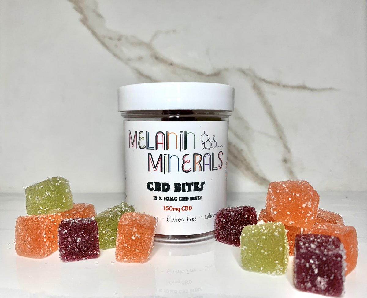 Dro_Hannah's tweet photo. Relax, fight inflammation and maximize your sleep cycle with these gluten free, vegan friendly CBD gummies (0% thc) 😘 #melaninminerals #cbdbites #cbdgummies #cbdedibles #cbd https://t.co/6CCxPKdU6t