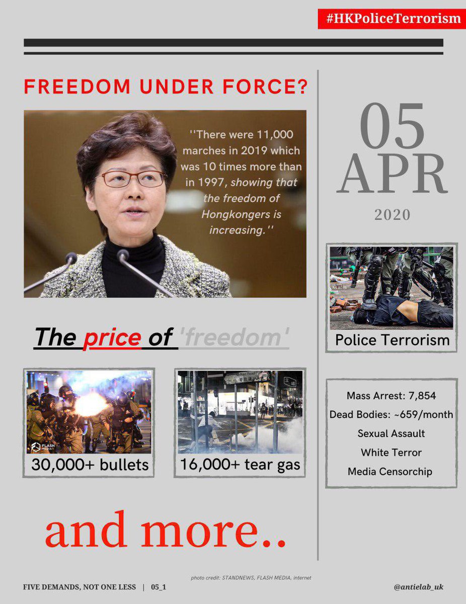 bIackobject's tweet photo. 來源/ #AntiExtraditionChannel
https://t.co/A8j5PwNdiO
#HKPoliceTerrorism
Freedom under force ?
#HKPoliceState #HKPoliceTerrorists #HKPoliceBrutality #SOSHK https://t.co/69toxfxK4W