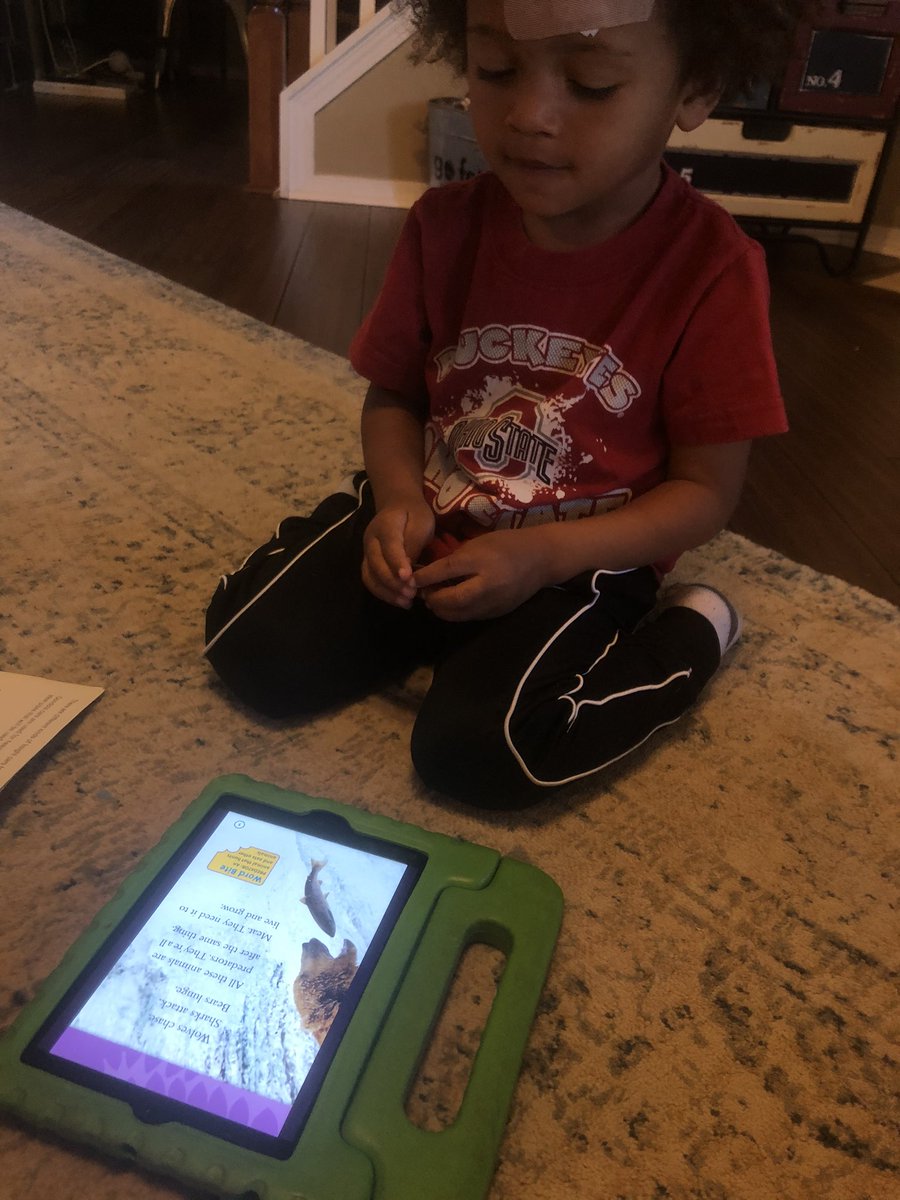 ReneeLWhite5's tweet photo. My little man had fun building things out of shapes & using @ChatterPixIt to tell what shapes he used & shared @Seesaw . He also loved to listen to tons of books on @epic4kids today while I was #teleworking. #littlelearner #JrHawk #W3ringcircus #HAWKSsoar https://t.co/kMlBwQQ6kx