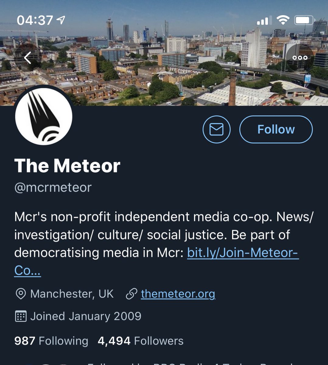 P.S it would appear from research that she is a contributing author for  @mcrmeteor who have issued the statement in a picture below, given her lack of remorse, the clear attempt to hide this, I would say “talking too” should be “distancing themselves from” for “social justice”.