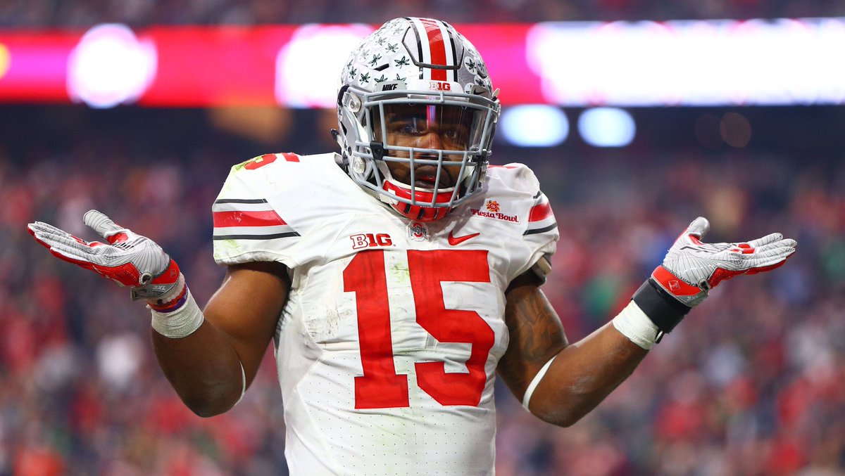 OhioStateSport2's tweet photo. Only 15 days left till the @nfl #draft and can you guess who the player for today is🤷♂️? None other than @EzekielElliott #gobucks #ohiostate #buckeyes #football #nfl #nfldraft #feedmemore #zekemode #zeke https://t.co/sQKqjvQVMt