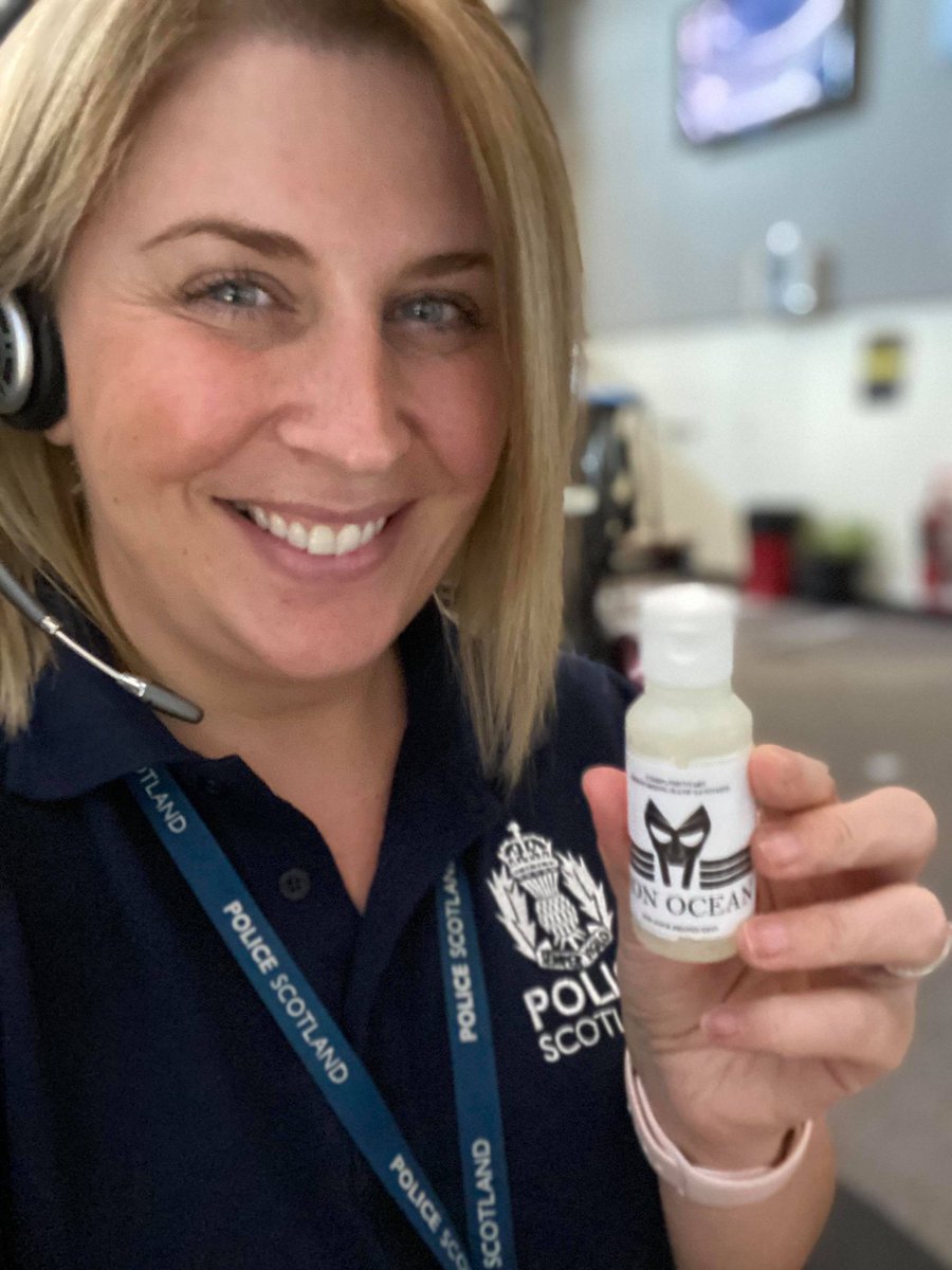 Ironoceanuk's tweet photo. Sending love to our brave front line professionals at Police Scotland 💙 protecting us every day 24/7. 

We sent a little free sanitiser to protect them for a change 💚 keep safe ! @news_RSE @courier_dundee @ScotEntNews @RadioTayNews https://t.co/qpR7Xdi2sE
