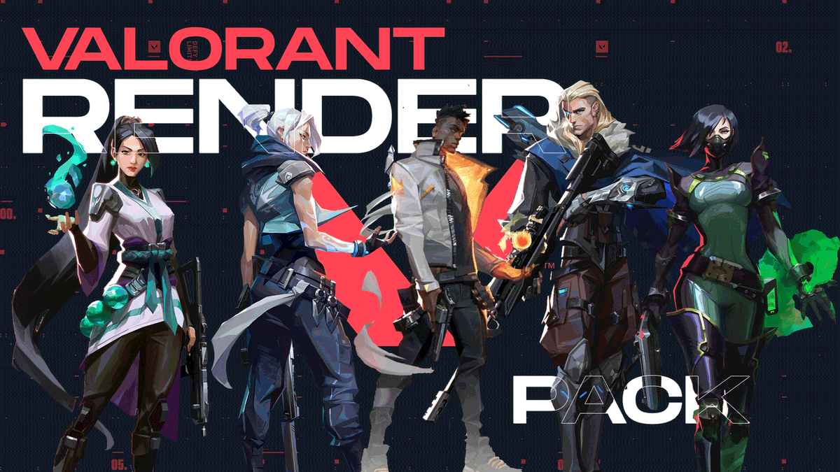 BinksAU's tweet image. FREE VALORANT RENDER PACK 🔥

Follow + RT and I will DM you the Google Drive link

(I will be adding to it as more splash arts are released)