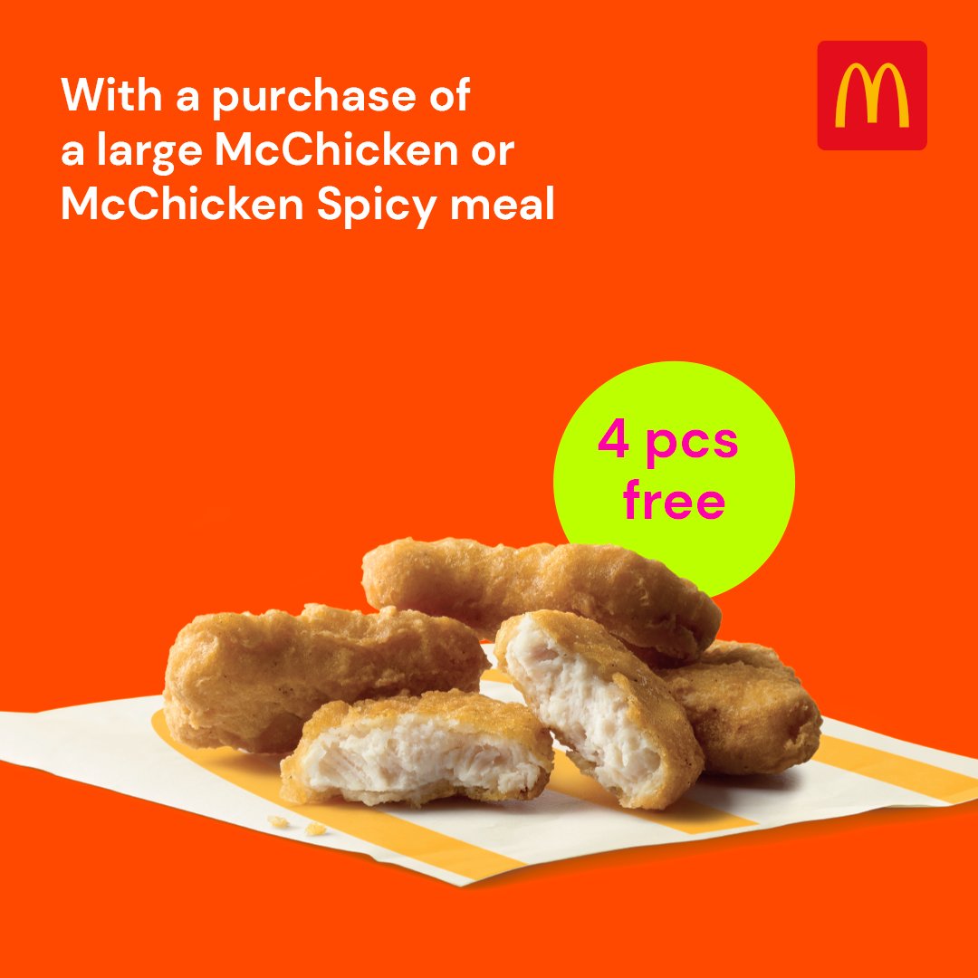ILQLive's tweet photo. Order any of these large meals from @McDonaldsQatar and get #free chicken nuggets or sundae and have it delivered right at your doorsteps, through the @Talabat app now! 👉️https://t.co/H7lxNnCaJF
#sponsored #qatar #doha #ILQTalabatApr20 #fooddeals #foodpromos https://t.co/salYn8vdOe