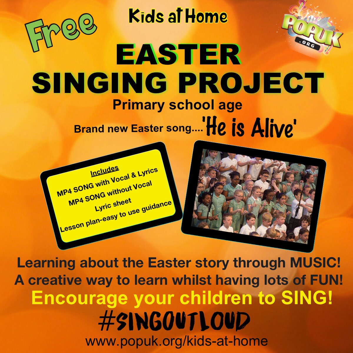 POPUK1's tweet photo. Parents/carers! Download your FREE Easter singing project here! ππΌ
https://t.co/oOo6Q3JdNw
Rach & Ellyn will be taking you through the song on a video being posted up later today!
In the meantime download and get singing!
ππ€πΌ
#popuk #EasterSinging #SingOutLoud https://t.co/iOmIigi0NM