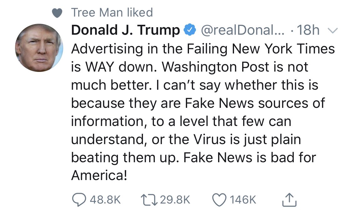 Isn’t now the time to stand together with your enemies and face the common enemy, so we can all get through this as best we can? Not sure this is very good leadership from Mr. Trump..