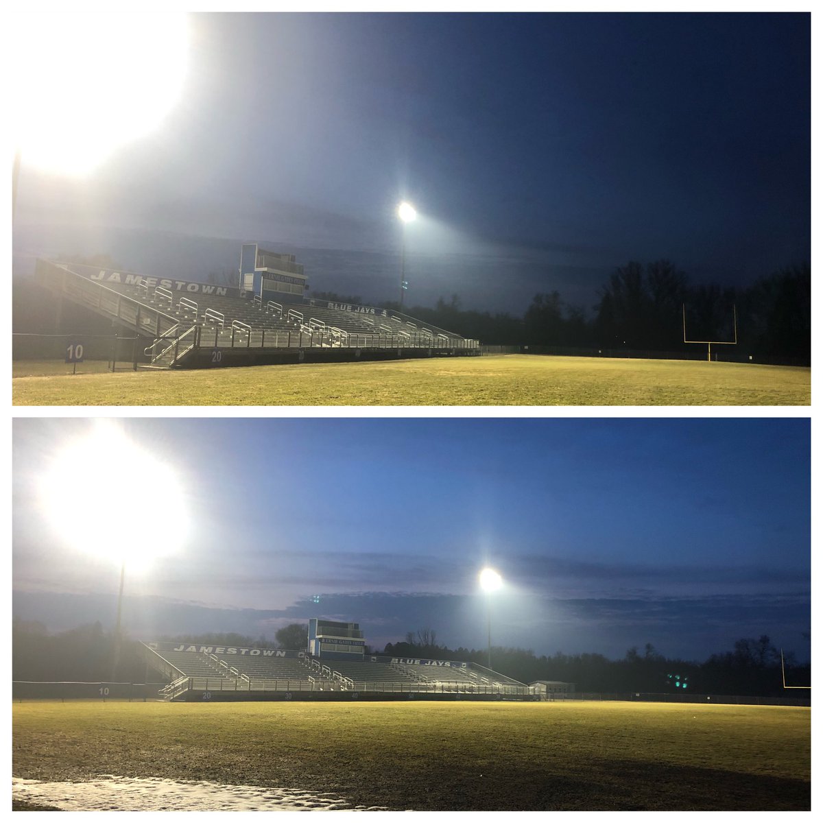 Missed out last week in ND, joining neighbors to the East in #BeTheLightMN, turned on the lights at Ernie Gates Field tonight at 8pm for 20 min &amp; 20 sec to honor the class of 2020 &amp; be a beacon/light of hope to recognize our staff, our students, &amp; our wonderful community.