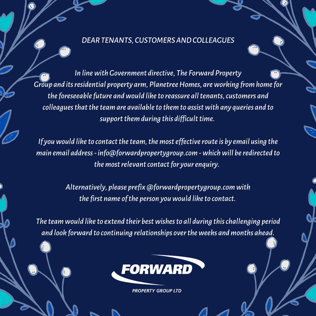 FPGProperty's tweet image. We are here... to all our tenants, clients and colleagues we may be home working but we are available to help them with their queries or concerns as usual. #stayhome #property soo.nr/LmlT