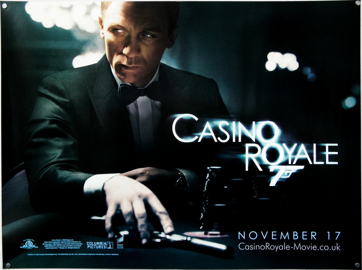 CASINO ROYALE: I realize it wouldn't be what it is without standing on the shoulders of what came before... but this is the best #007 movie. And  #DanielCraig is the best  #JamesBond. And now that I've seen every single one I can say this with a certainty I've never had before.