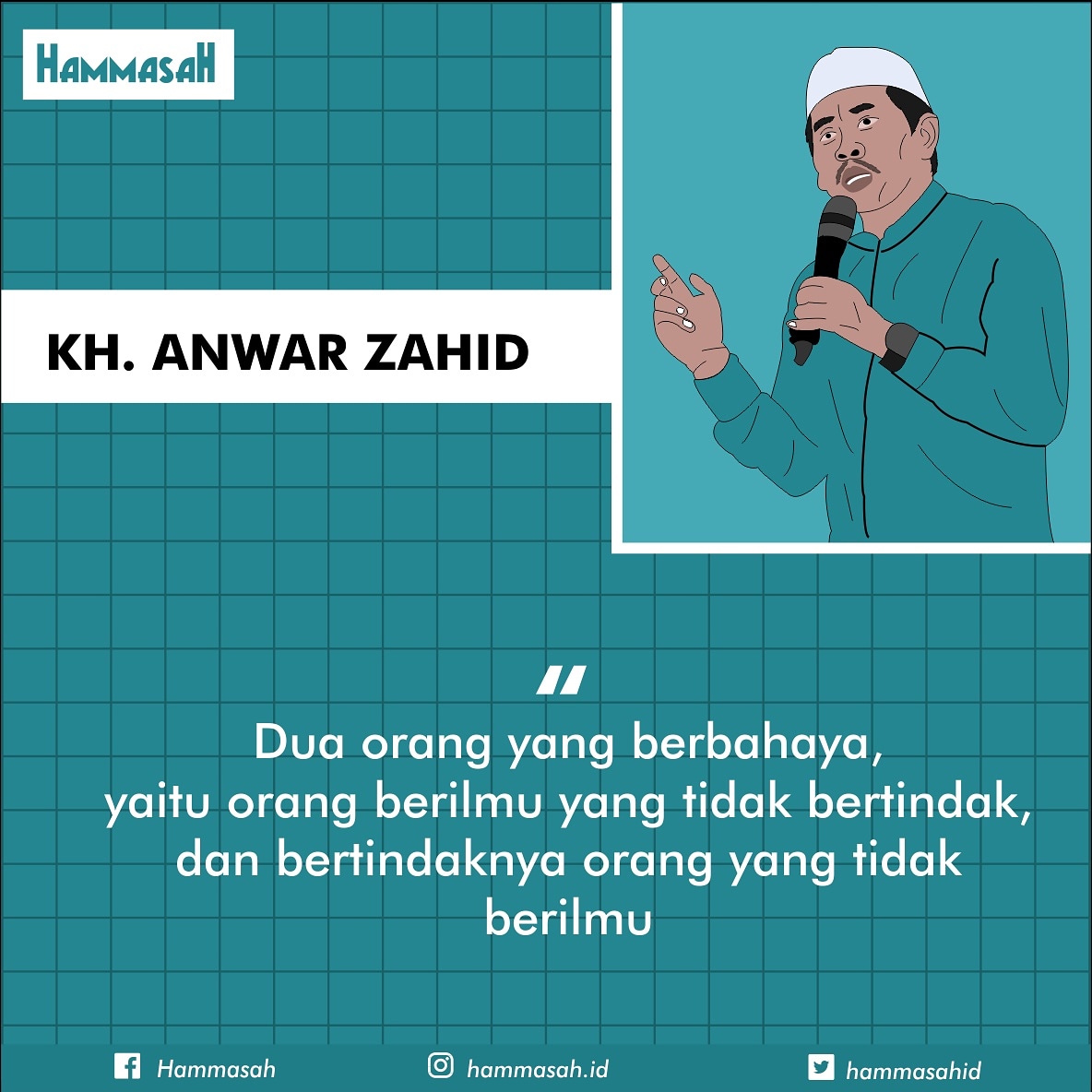 hammasahid's tweet photo. Dua orang yang berbahaya, yaitu orang yang berilmu tidak bertindak dan bertindaknya orang tidak berilmu.
.
#hammasah #quotes #islam #ilmu #khanwarzahid https://t.co/umSZep5uOJ