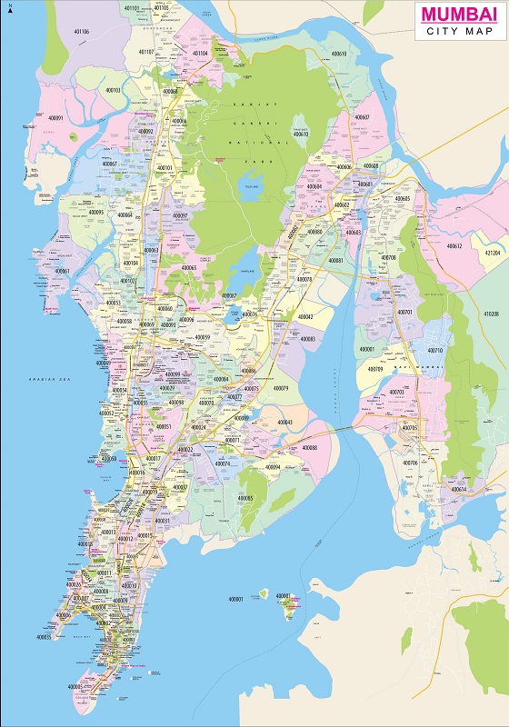 Mumbai City Road Map تويتر \ Customized Maps على تويتر: "Custom City Maps Map Of Mumbai City  Showcasing The City Limit, Major Road And Rail Network, Major Localities,  Landmarks, Poi's And More. To Ask For A