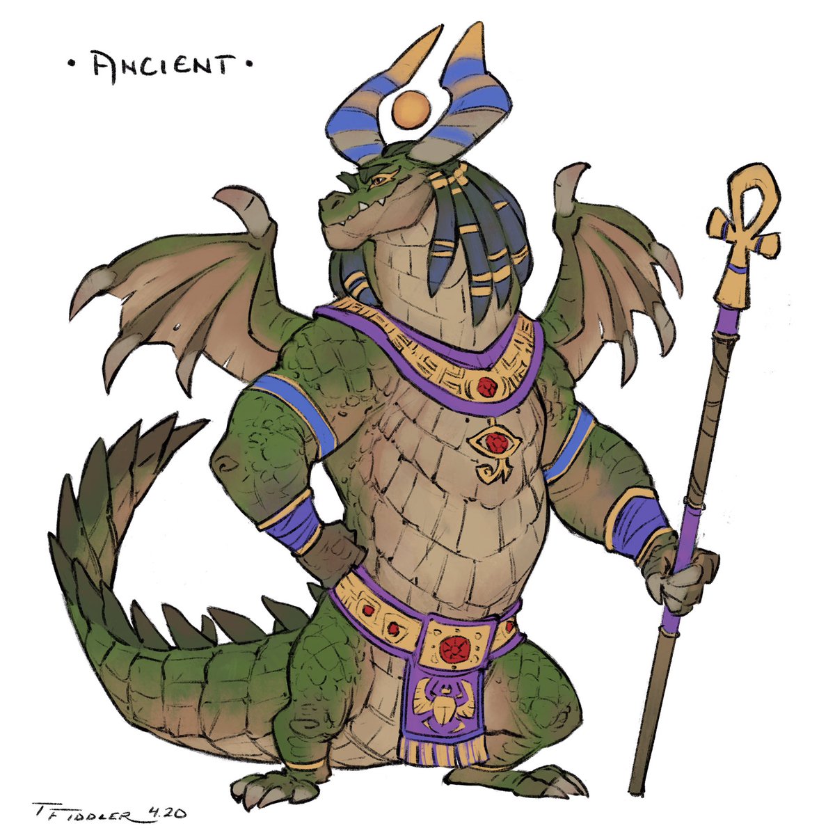Day 23 of DragonMarch!! Ancient! ?

How about the ancient Egyptian god Sobek... but as a dragon ??

#DragonMarch #Dragomarch 