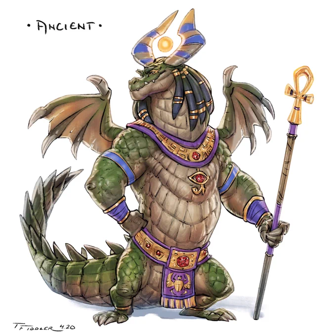 Day 23 of DragonMarch!! Ancient! ?

How about the ancient Egyptian god Sobek... but as a dragon ??

#DragonMarch #Dragomarch 