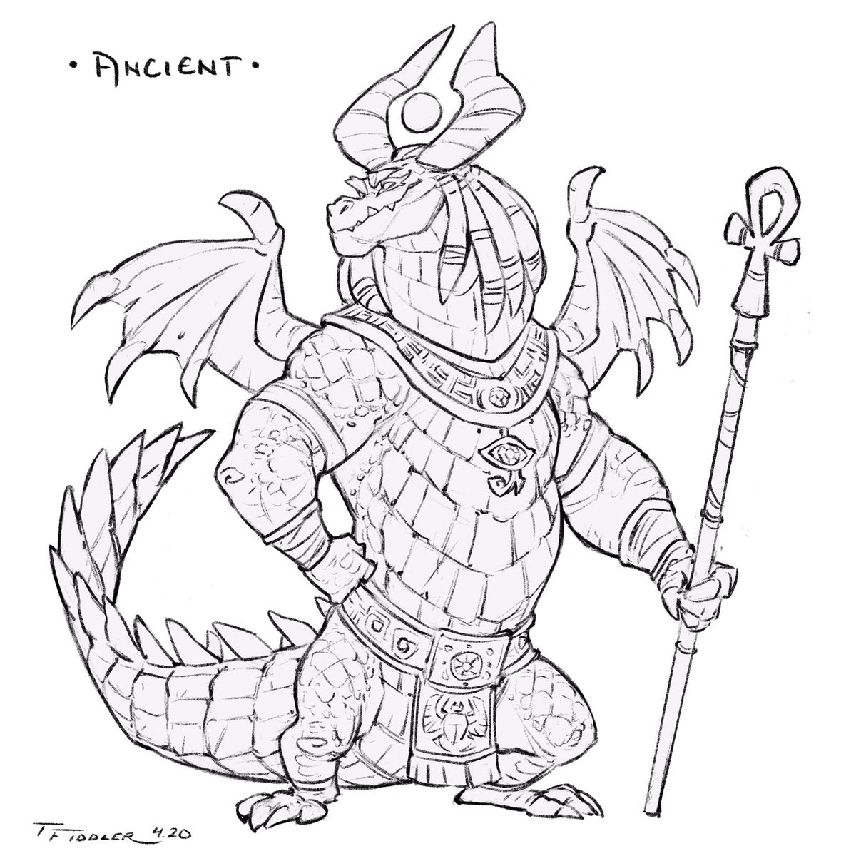Day 23 of DragonMarch!! Ancient! ?

How about the ancient Egyptian god Sobek... but as a dragon ??

#DragonMarch #Dragomarch 
