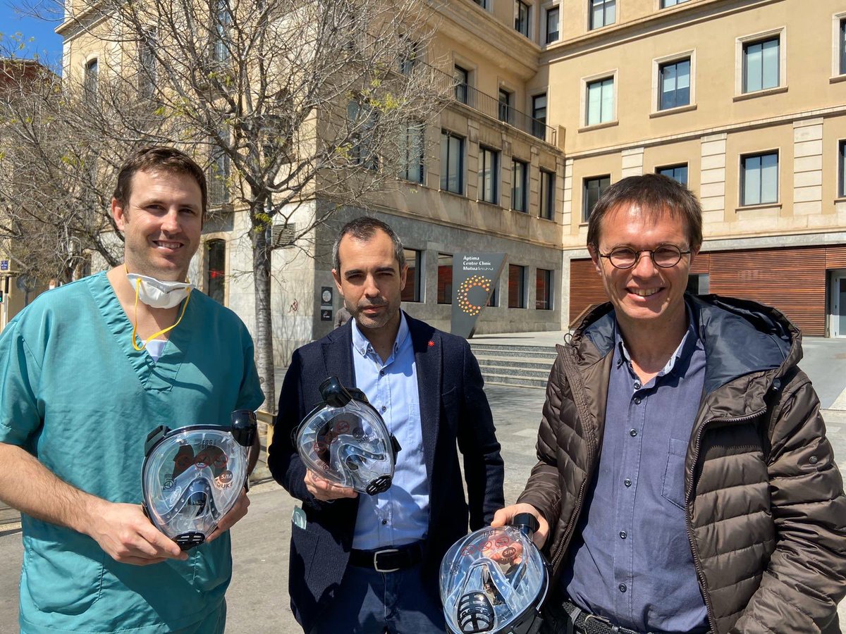 Mutua_Terrassa's tweet photo. Moltes gràcies @neuroadvance i #Traumadvance, amb la col·laboració de @CressiItaly i @HPEspana, han donat a Mútua de Terrassa 30 màscares amb connexions especialment dissenyades i impreses amb tecnologia 3D, per realitzar ventilació mecànica no invasiva.♥️
#JoActuo #EnsEnSortirem https://t.co/gt23zRUO3P