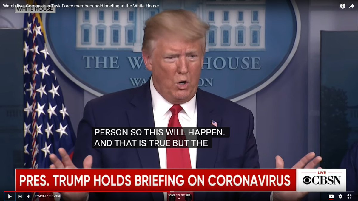 You had plenty of warning  @realDonaldTrump  #TrumpPressBriefing  https://www.washingtonpost.com/video/politics/33-times-trump-downplayed-the-coronavirus/2020/03/05/790f5afb-4dda-48bf-abe1-b7d152d5138c_video.htmlWe have your tweets! https://limbaugh2020.com/trump-tweets-as-your-401k-burns-monday-march-9-2020/ https://limbaugh2020.com/old-donald-trump-tweets-are-the-nostradamus-of-irony/I have a timeline! https://limbaugh2020.com/anybody-right-now-and-yesterday-anybody-that-needs-a-test-gets-a-test-theyre-therethey-have-the-test-and-the-tests-are-beautiful/February 25h would have been a great time to act!