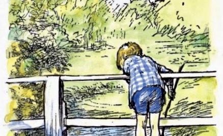 A_AMilne's tweet photo. Christopher Robin thought that if he stood on the bridge, leant over, and watched the river slipping slowly away beneath him, he would suddenly know everything there was to be known, and he would be able to tell Pooh, who wasn’t quite sure about some of it. ~A.A.Milne #BeBrave https://t.co/eZmPI9l2HV