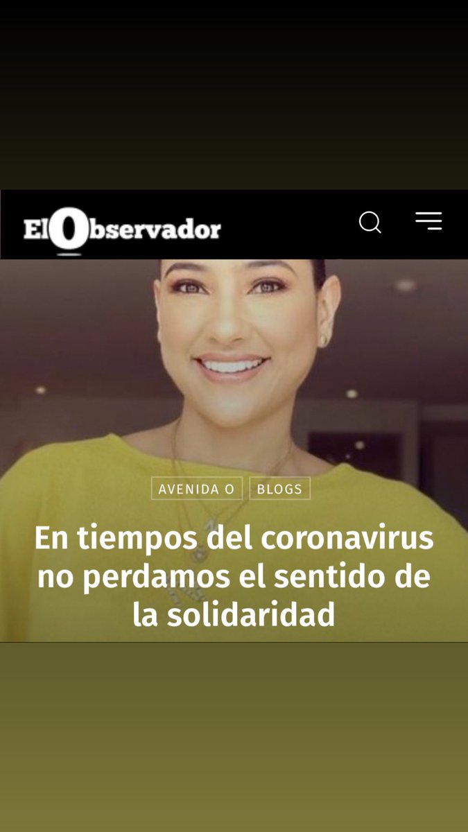 Gracias <a href="/nandobles12/">Nancy Dobles</a> por confiar en nuestro trabajo. Desde este lunes es una de nuestras columnistas en @CrObservador y ya pueden leer su primera colaboración. #COVID19 #coronavirus #StayHome #Solidaridad