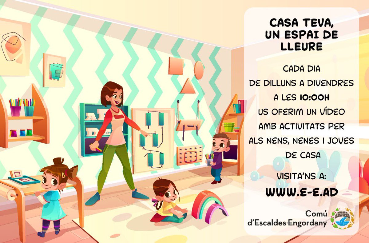 comuee's tweet photo. ☝🏼 Anem amb més activitats i programació de vídeos, en aquest cas de l’Espai Lleure.

😁 Entreteniment, experimentació i sorpreses. Aquests són els ingredients que descobrireu, pels més joves de la casa.

👉🏼 CASA TEVA, UN ESPAI DE LLEURE.

💻 Troba’ns a https://t.co/PQjSySee4B https://t.co/beJL00Py6q