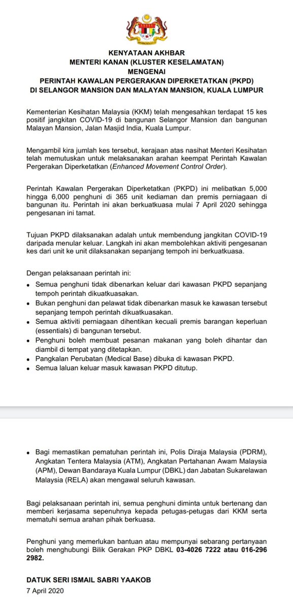 Aidila Razak On Twitter I Am No Lawyer But This Is My Understanding All Malaysian States Have Been Gazetted As Infected Areas Under The Prevention And Control Of Diseases Act Under Which