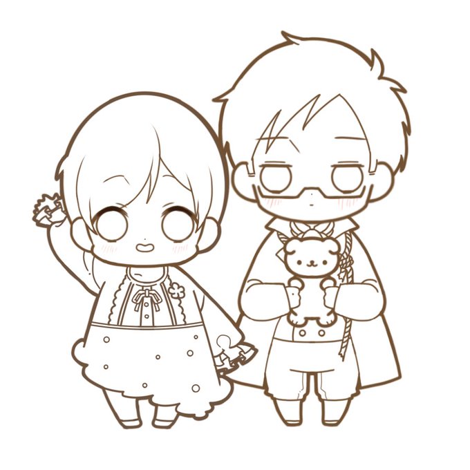 線画完成して、1度塗ったけど、なんかチープさが凄いので塗り直す… 