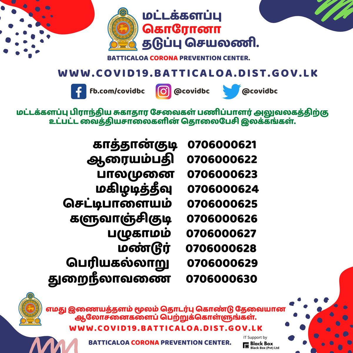 மட்டக்களப்பு கொரோனா தடுப்பு செயலணி tweet media