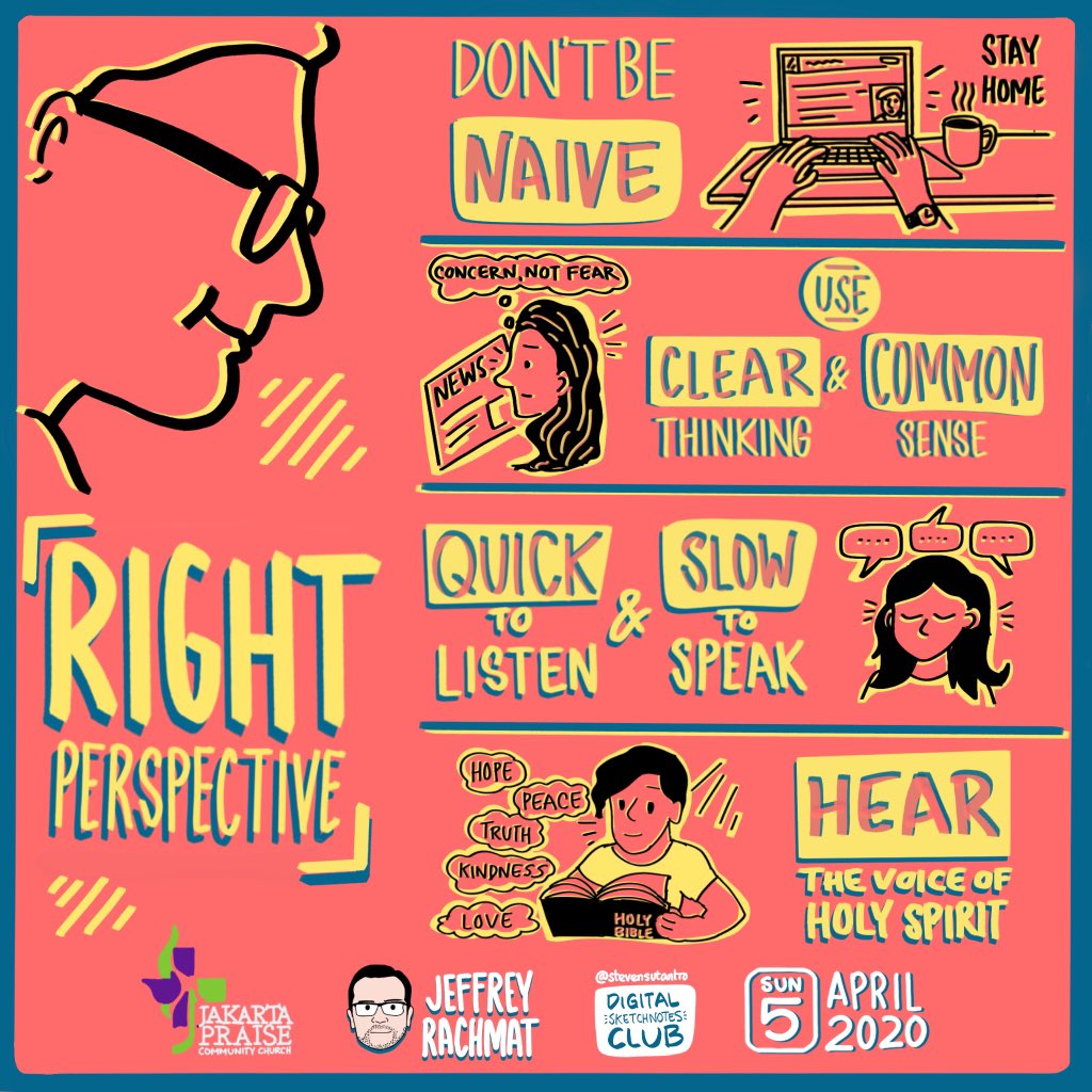 digisketchnotes's tweet image. Right Perspective @jeffreyrachmat #Jpcc #sketchnotes #sermonnotes