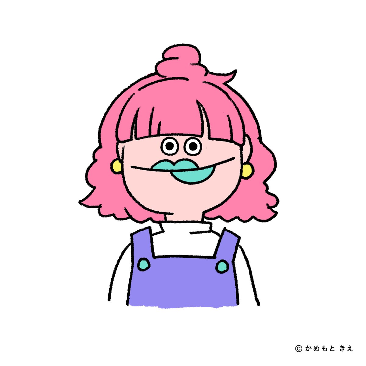 似顔絵シリーズ】かめもと きえ プロフィール画像としてつかってます