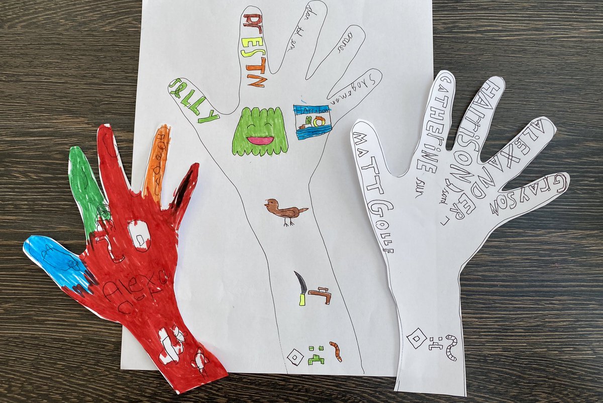 lumbsteads's tweet photo. @GomersalArt a little adaption to your hand idea (also known as 5 &amp; 7 yr old patience limits!) but Harrison &amp; Alexander enjoyed this Sunday morning fun #ticklyfingers https://t.co/XQERwkpJbg