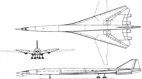 ...et à haute vitesse, le 2707 aurait présenté une seule aile delta en "fusionnant" avec l'aile arrière (du moins sur cetrtains designs)