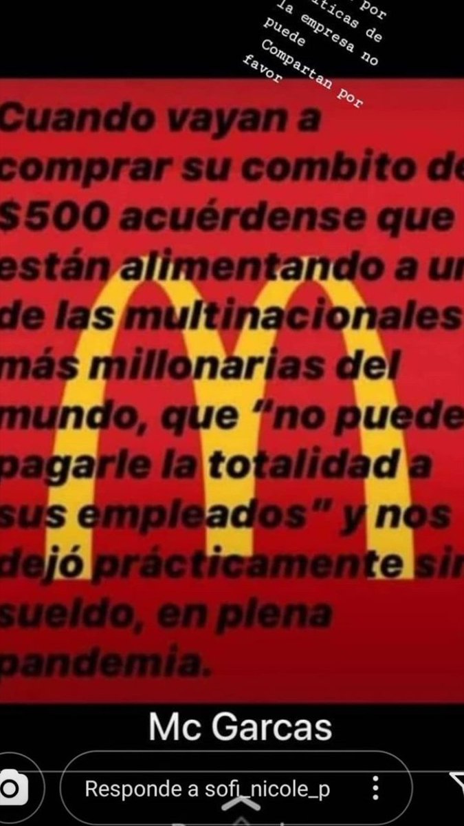Ulises_Funes's tweet photo. Ellxs eran mis compañerxs.

#McDonalds 
#McExperiencia 
#Coronavirus 
#Pandemia 
#Estafa 
#Empleados 
#Multinacional 
#Combos 
#CajitaFeliz 
#HoyPintaAutoMc 
#Empresarios
#Explotación 
#ArcosDorados 
#ArgentinaUnida 
@alferdez https://t.co/SjTd5xz7fK https://t.co/zMoxnPfy7f https://t.co/pYpuVqynor