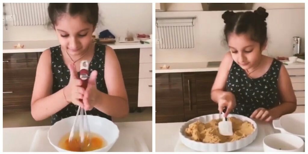 Rohi_lv_Mahi's tweet photo. Sitara Papa Bakes a cake...🍰couple of tyms I watched this vedio naku baley muchataga anipinchindhi aaa small small hands thoti baley explain chestundhi lv u #Sithu Multitalented girl Our prince daughter
#StayhomeStaySafe
@urstrulymahesh #Sitara #SSMB27 #StaySafe https://t.co/aA3ha9ISLn