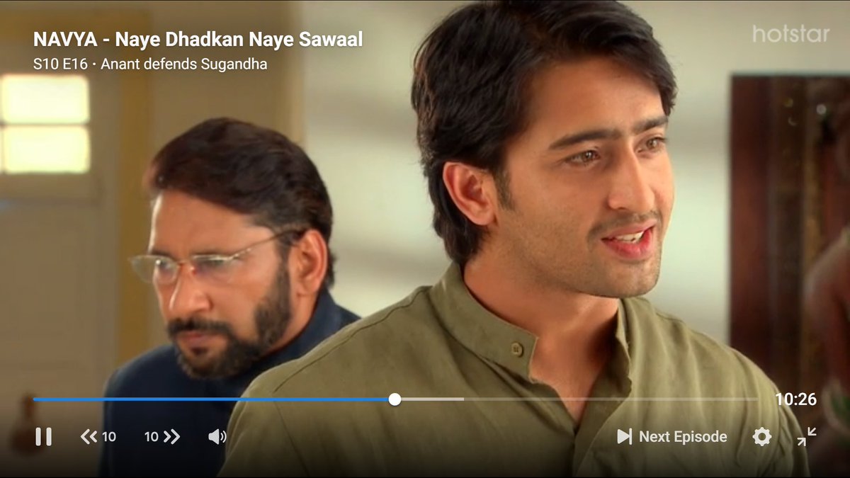 Ahhha, that sarcastic smirk and that very carefully bitten out "Bahu ko sasur se baath karne ki izazat nahi hai, lekin ek bete ko baap se baath karne ki..." Absolutely furious, reckless Anant in form  #Navya  #ShaheerSheikh