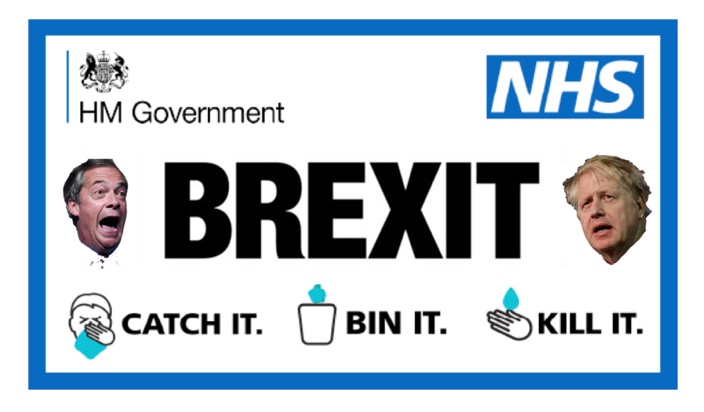 EastKent_EM's tweet photo. Latest public health advice: #Brexit
Catch it, bin it, kill it. #Coronavirus #covid19UK - Time for government to accept the UK needs a two year transition period extension or to #StopBrexit - The alternative; their policy is No Deal. Economic suicide. https://t.co/bDrRAwqXo9